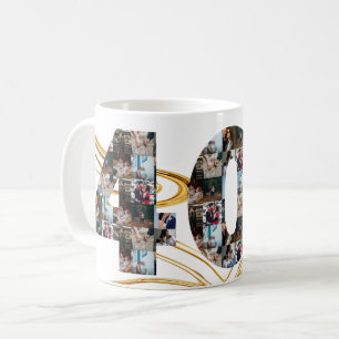 Caneca De Café Colagem fotográfica de presentes de 40 anos por an