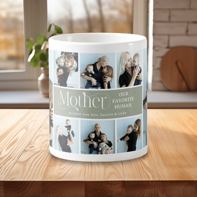 Caneca De Café Colagem Fotográfica Sentimental Presente para Mãe (Criador carregado)