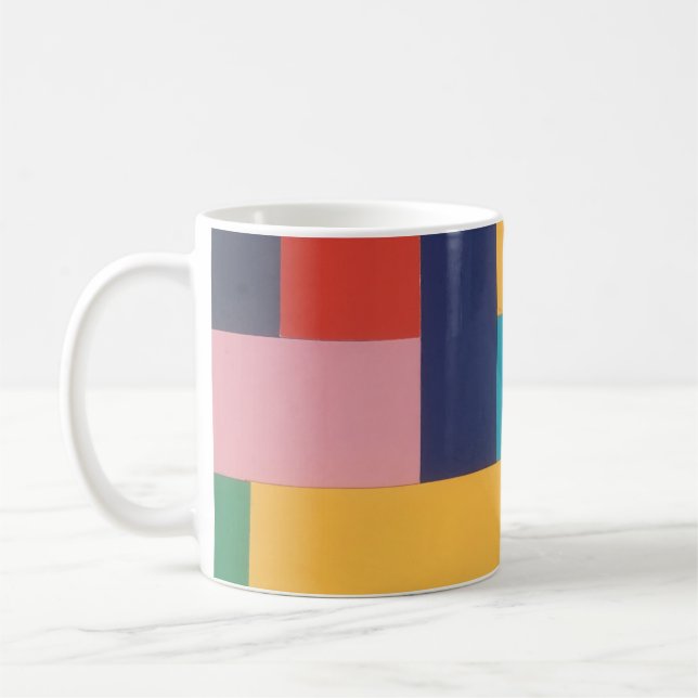 Caneca De Café Colagem geométrica de abstrato de multicores (Esquerda)