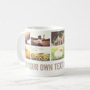 Caneca De Café Colagem na moda e texto da foto