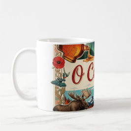 Caneca De Café Colagem O Canadá – Patriótico Vintage 