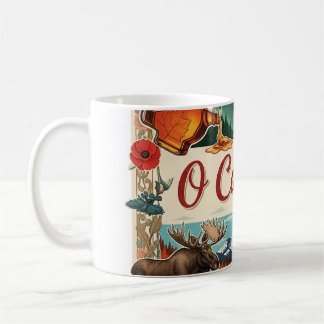 Caneca De Café Colagem O Canadá – Patriótico Vintage 