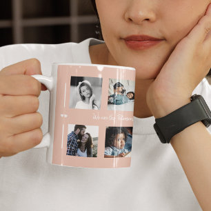 Caneca De Café Colagem personalizada de 10 fotos com elegante fam