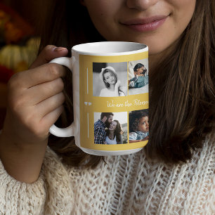 Caneca De Café Colagem personalizada de 10 fotos elegante para su