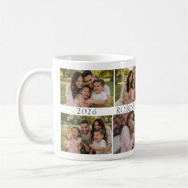 Caneca De Café Colagem Personalizada de 8 Fotos da Família | Pers