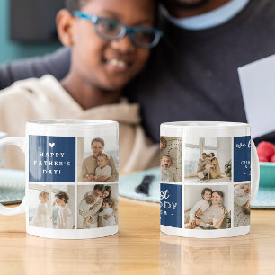 Caneca De Café Colagem Personalizada de Fotografias de 'Best Pai 