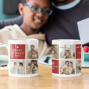 Caneca De Café Colagem Personalizada de Fotografias de 'Best Pai 