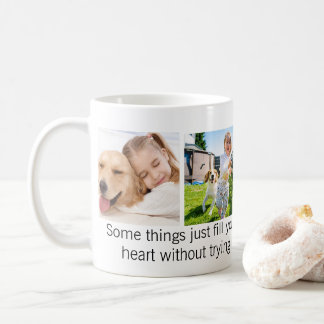 Caneca De Café Colagem Personalizada de Fotografias de Cachorro d