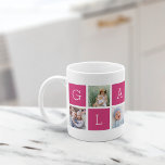 Caneca De Café Colagem Personalizada de Fotos da Avó "Glamma"<br><div class="desc">Crie um doce acento para uma avó glamourosa com este simples design que apresenta seis das suas fotos favoritas do Instagram,  organizadas num esquema de colagem com quadrados alternados em roxo de ameixa rico,  soletrando "Glamma". Personalize com fotos favoritas de seus netos por um presente valioso para Glamma.</div>