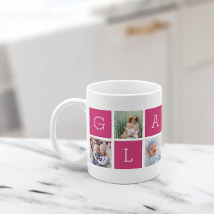 Caneca De Café Colagem Personalizada de Fotos da Avó "Glamma"
