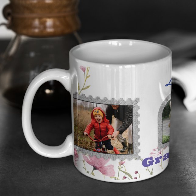 Caneca De Café Colagem personalizada de fotos e cotação memorável (Criador carregado)