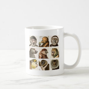 Caneca De Café COLAGEM principal do macaco -