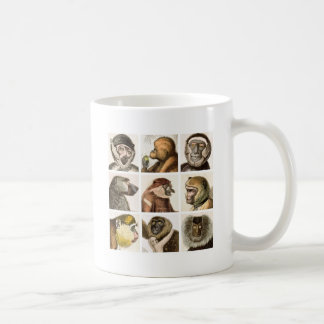 Caneca De Café COLAGEM principal do macaco -