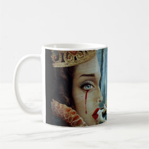 Caneca De Café Colagem Única Superreal Gótica Rainha Triste de Co
