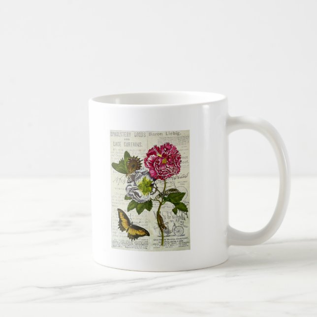 Caneca De Café Colagem Vintage Bonito (Direita)