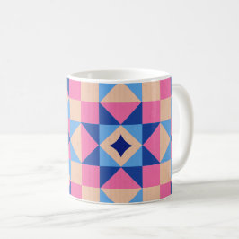 Caneca De Café Colcha de Bloco de Estrela Moderna