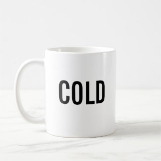 Caneca De Café Cold minimalist white mug