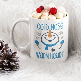 Caneca De Café Cold Nose Warm Heart, Cute Snowman