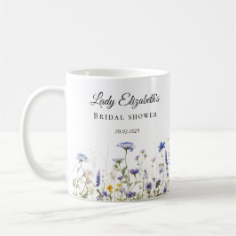 Caneca De Café Coleção Bridal Blue Wildflower