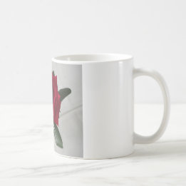 Caneca De Café Coleção da flora da rosa vermelha