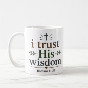 Caneca De Café Coleção de Citações Cristãs Eu Confio na Sua Sabed