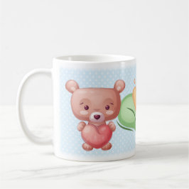 Caneca De Café Coleção de Coração Urso - Azul
