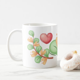 Caneca De Café Coleção de Coração Urso - Branco