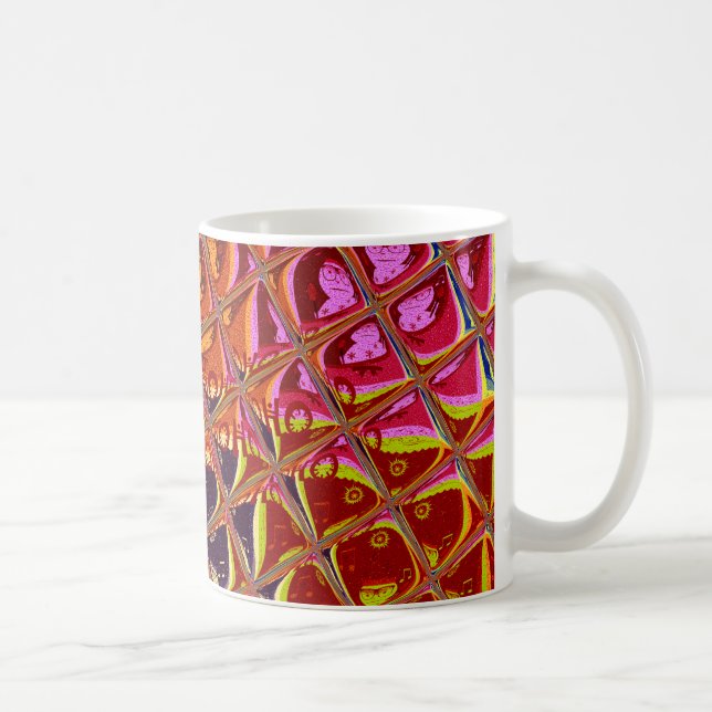 Caneca De Café Coleção de Cores de Natal abstrato. (Direita)