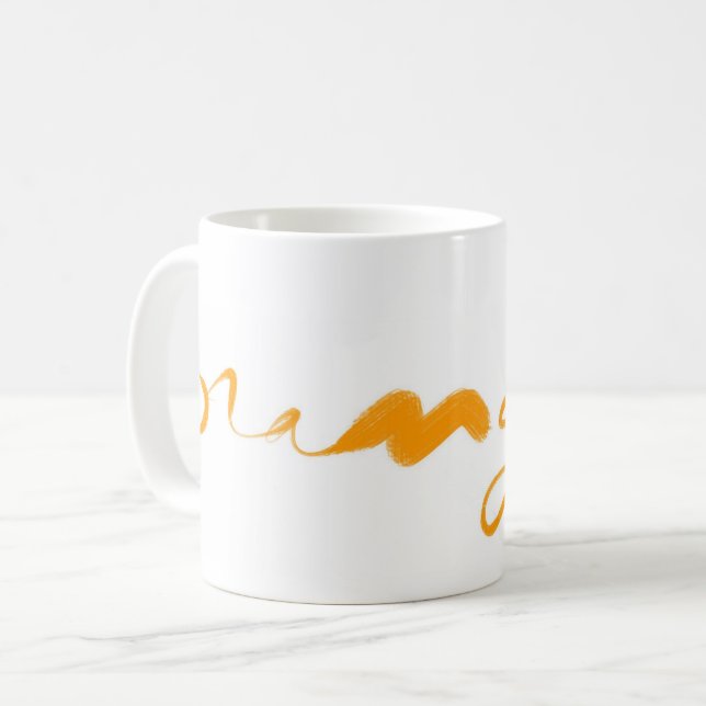 Caneca De Café Coleção de CORES - Laranja (Frente Esquerda)