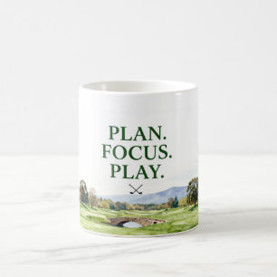 Caneca De Café Coleção de Decoração de Casa de Golfe Aquarela P
