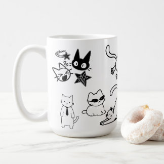 Caneca De Café Coleção de Gatos Fofos – Amigos Felinos Adoráveis