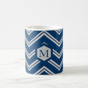 Caneca De Café Coleção de Geometria Azul