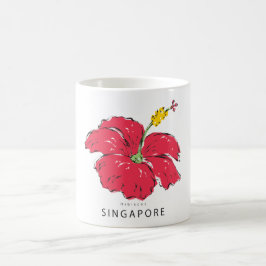 CANECA DE CAFÉ COLEÇÃO DE HIBISCUS SINGAPURA
