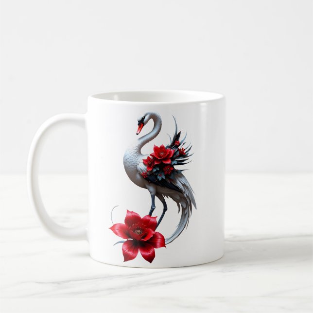 Caneca De Café Coleção de Noiva Cisne Branco Elegante (Esquerda)