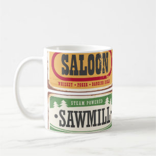 Caneca De Café Coleção de posters de compro Vintage. Estante retr