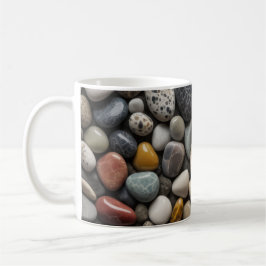 Caneca De Café Coleção de Seixos Naturais - Minimalista e Naturez