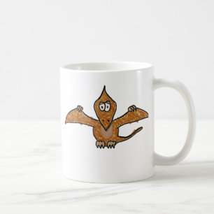 Caneca De Café Coleção do dinossauro do Pterodactyl do pastel