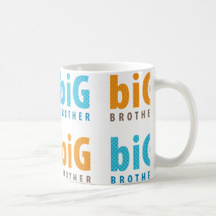 Caneca De Café COLEÇÃO dos IRMÃOS - big brother {aqua+laranja}