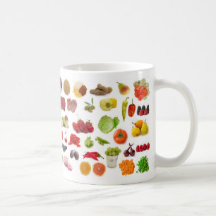 Caneca De Café coleção grande das frutas e legumes