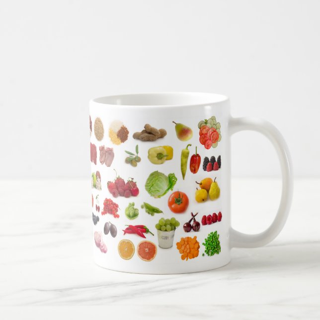 Caneca De Café coleção grande das frutas e legumes (Direita)