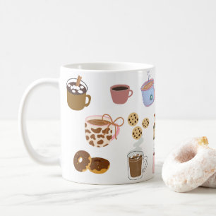 Caneca De Café Coleção Ilustrada Aconchegante & Cafés