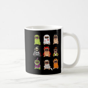 Caneca De Café Coleção Pug Feliz Pugoween Halloween Assustador Co