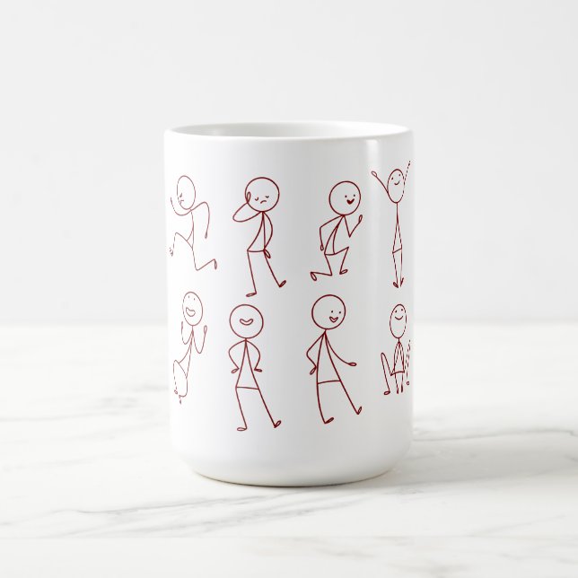 Caneca De Café Coleção Stickman Desenhada À Mão (Centro)