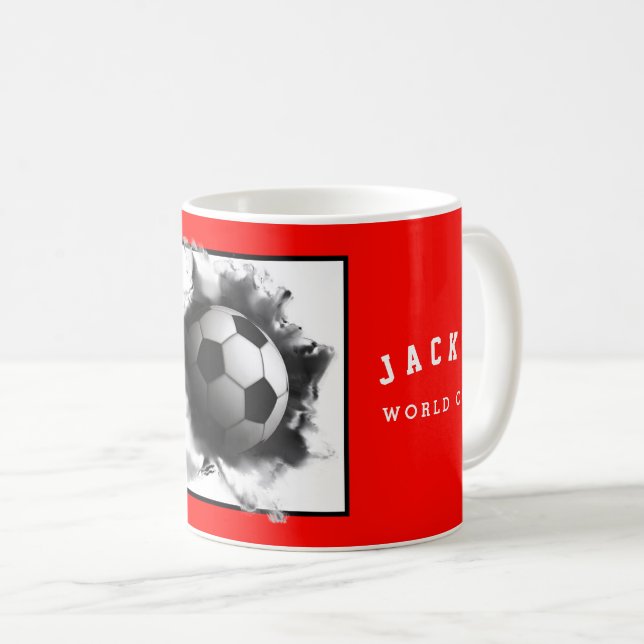 Caneca De Café Colecionável de Futebol Personalizado (Frente Esquerda)