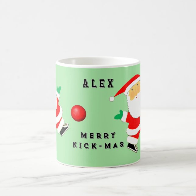 Caneca De Café Colecionável de Natal de Kickball Personalizado (Centro)