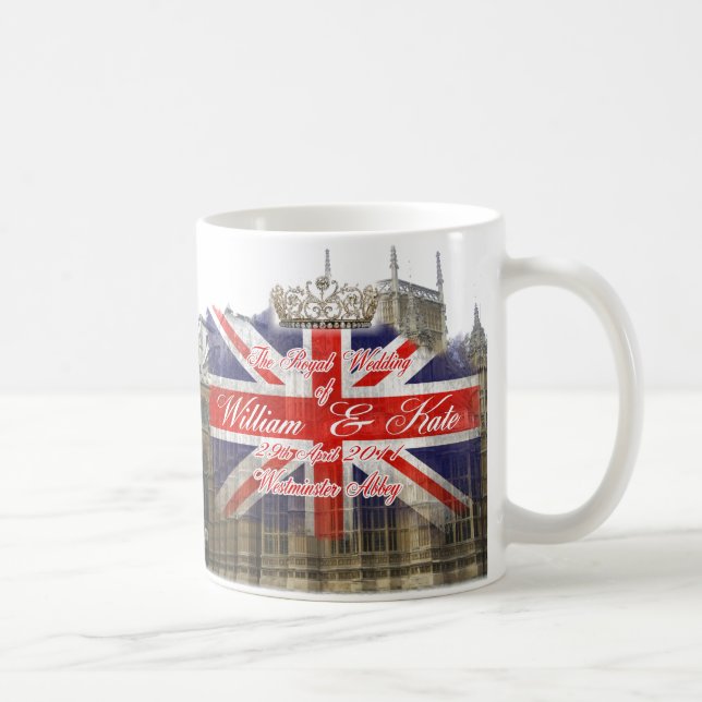 Caneca De Café Coleções reais do casamento de William e de Kate (Direita)