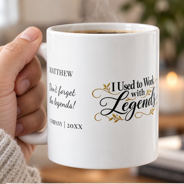 Caneca De Café Colega com quem eu costumava trabalhar com Lendas (Criador carregado)