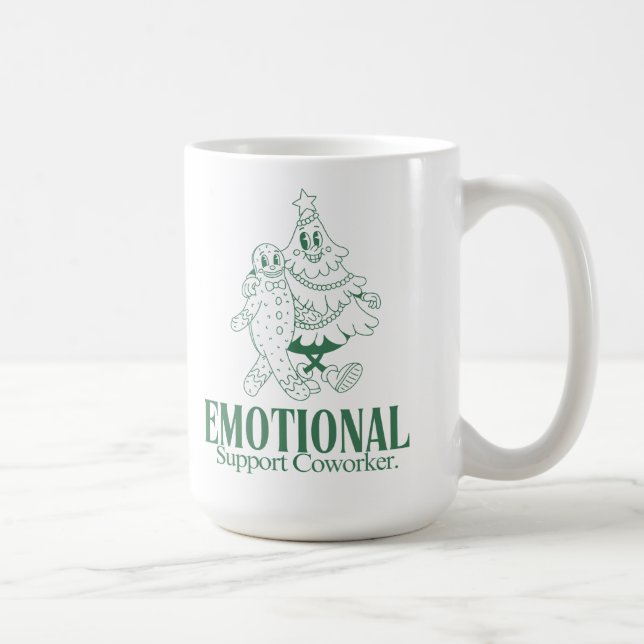 Caneca De Café Colega de Trabalho de Apoio Emocional Natal Divert (Direita)
