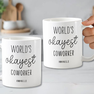 Caneca De Café Colega de Trabalho Engraçado Personalizado