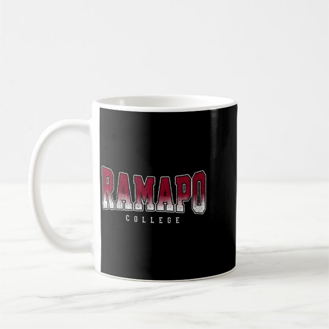 Caneca De Café Colégio de Tecnologia Ramapo Arch Retro Para Homen (Esquerda)